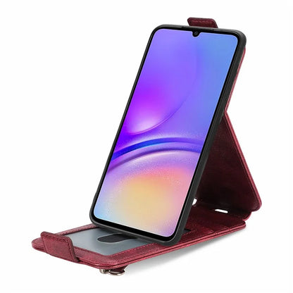 For Samsung Galaxy A06 Case Zipper Wallet Phone Leather Cover Vertical Flip Closing