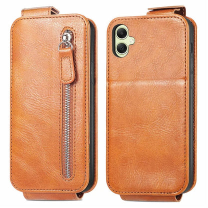 For Samsung Galaxy A06 Case Zipper Wallet Phone Leather Cover Vertical Flip Closing