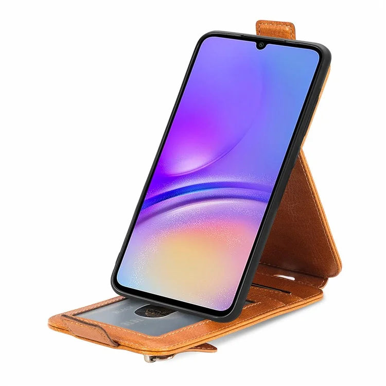 For Samsung Galaxy A06 Case Zipper Wallet Phone Leather Cover Vertical Flip Closing