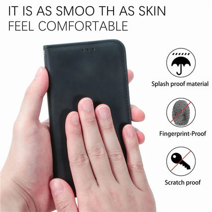 For Samsung Galaxy A06 Case Skin Touch Feeling Leather Wallet Phone Cover Magnetic Absorption