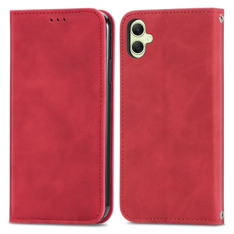 For Samsung Galaxy A06 Case Skin Touch Feeling Leather Wallet Phone Cover Magnetic Absorption