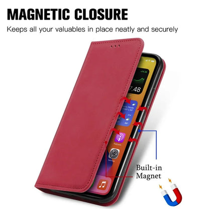 For Samsung Galaxy A06 Case Skin Touch Feeling Leather Wallet Phone Cover Magnetic Absorption