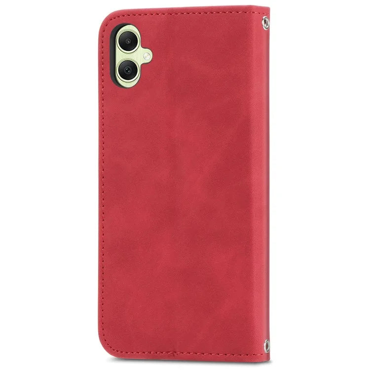 For Samsung Galaxy A06 Case Skin Touch Feeling Leather Wallet Phone Cover Magnetic Absorption