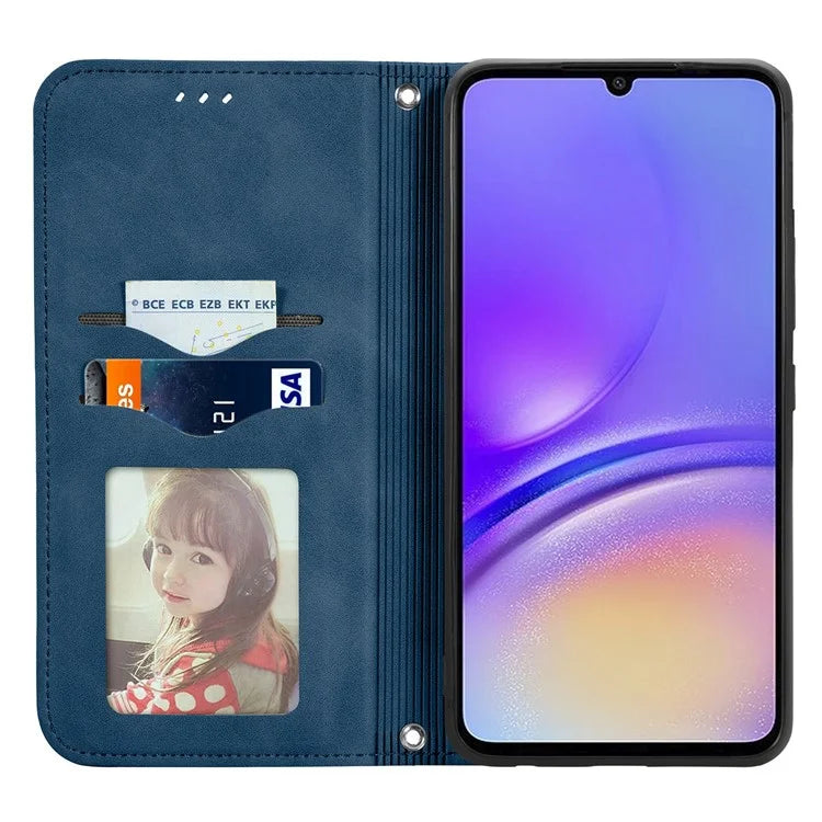 For Samsung Galaxy A06 Case Skin Touch Feeling Leather Wallet Phone Cover Magnetic Absorption