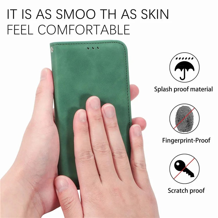 For Samsung Galaxy A06 Case Skin Touch Feeling Leather Wallet Phone Cover Magnetic Absorption