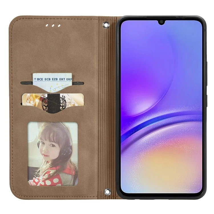 For Samsung Galaxy A06 Case Skin Touch Feeling Leather Wallet Phone Cover Magnetic Absorption