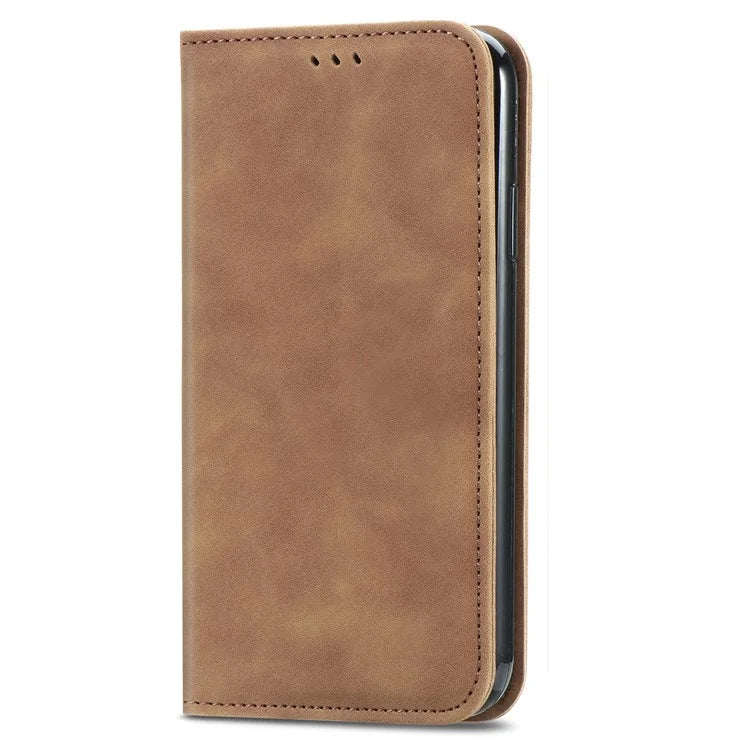 For Samsung Galaxy A06 Case Skin Touch Feeling Leather Wallet Phone Cover Magnetic Absorption
