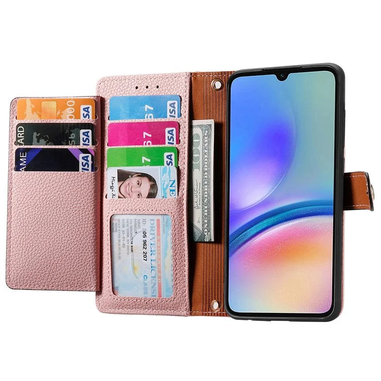 For Samsung Galaxy A06 Case RFID Blocking Zipper Pocket Leather Wallet Phone Cover