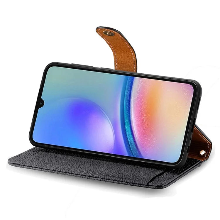 For Samsung Galaxy A06 Case RFID Blocking Zipper Pocket Leather Wallet Phone Cover