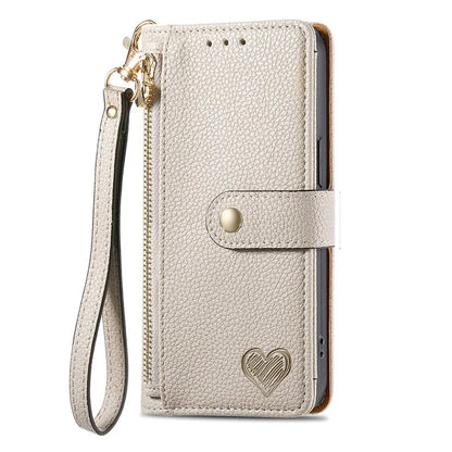For Samsung Galaxy A06 Case RFID Blocking Zipper Pocket Leather Wallet Phone Cover
