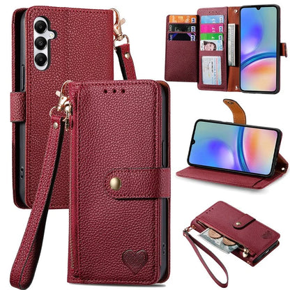 For Samsung Galaxy A06 Case RFID Blocking Zipper Pocket Leather Wallet Phone Cover