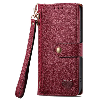 For Samsung Galaxy A06 Case RFID Blocking Zipper Pocket Leather Wallet Phone Cover