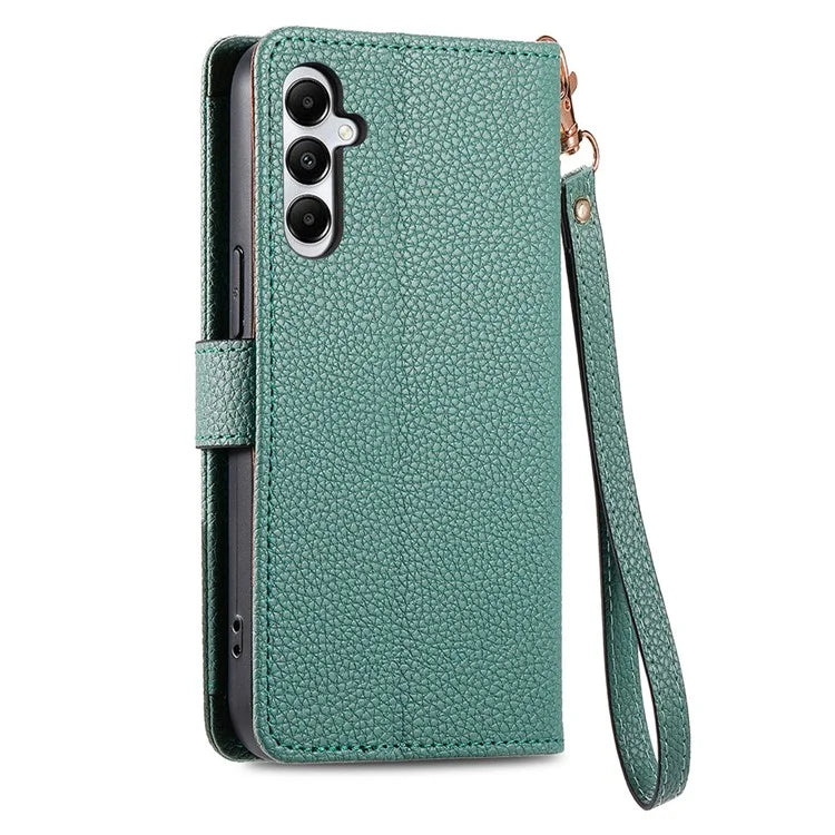 For Samsung Galaxy A06 Case RFID Blocking Zipper Pocket Leather Wallet Phone Cover