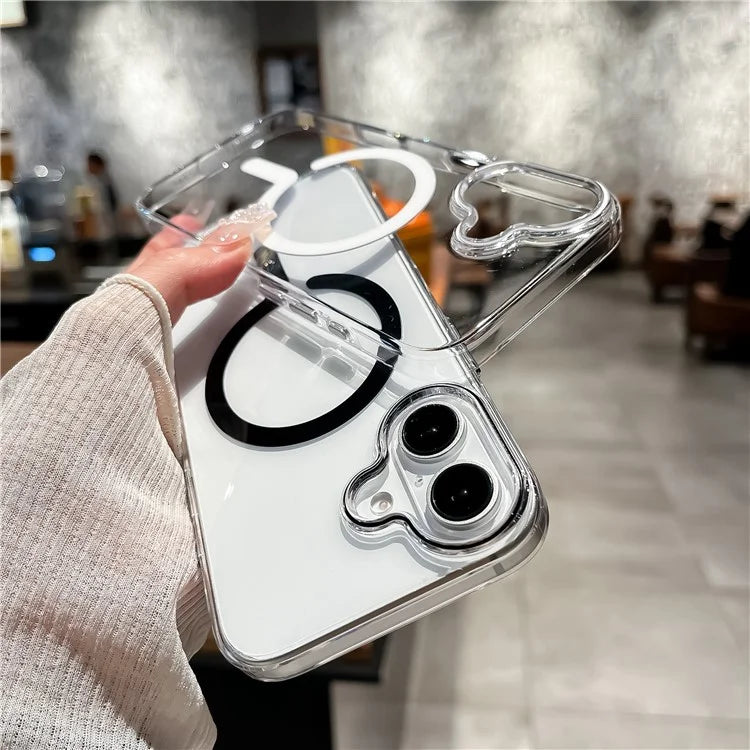 For iPhone 16 Plus Case Compatible with MagSafe Protective TPU+PC Phone Cover
