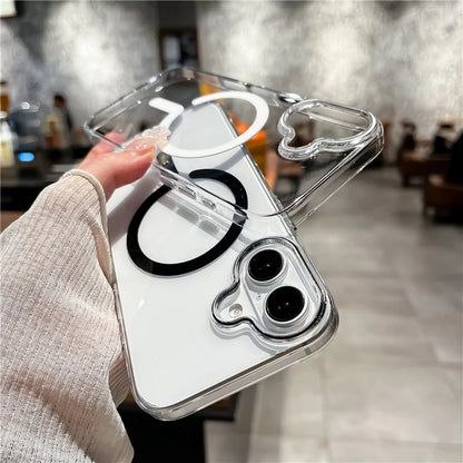 For iPhone 16 Plus Case Compatible with MagSafe Protective TPU+PC Phone Cover