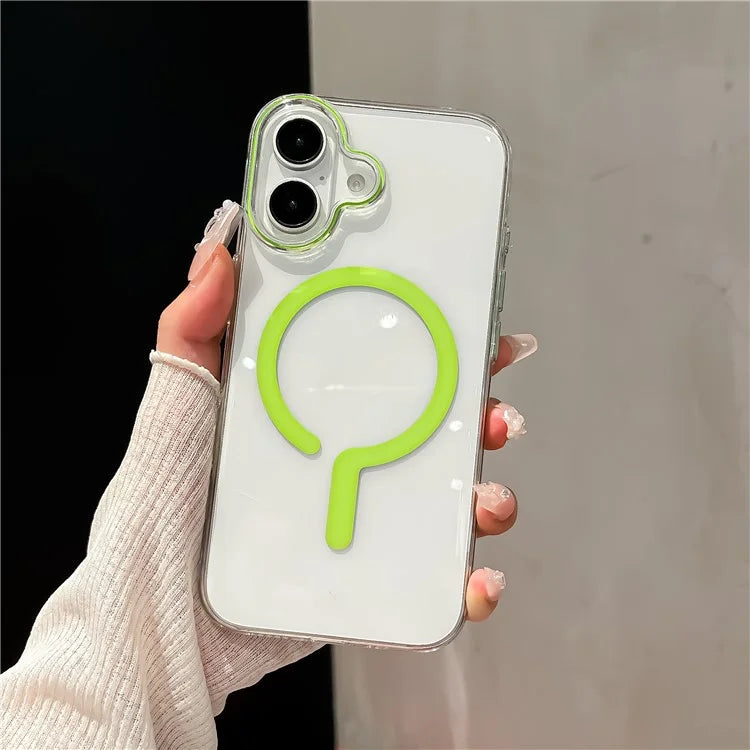 For iPhone 16 Plus Case Compatible with MagSafe Protective TPU+PC Phone Cover