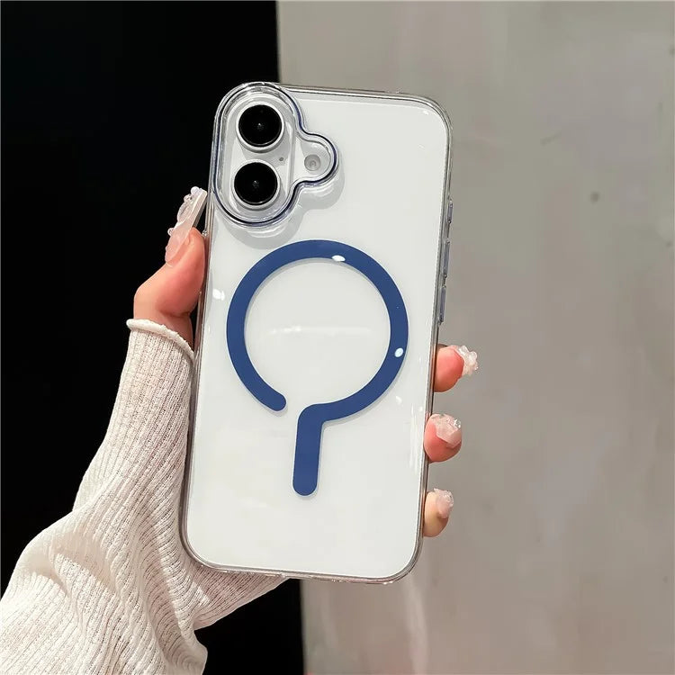 For iPhone 16 Plus Case Compatible with MagSafe Protective TPU+PC Phone Cover