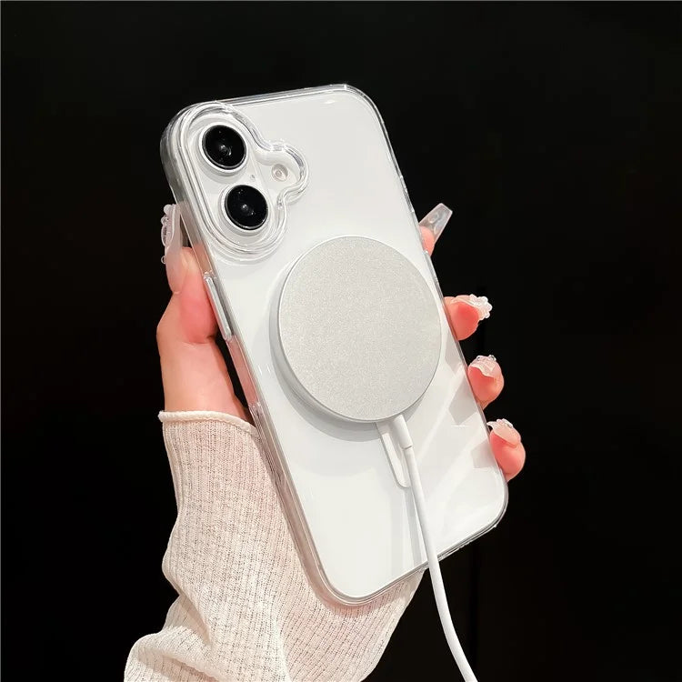 For iPhone 16 Plus Case Compatible with MagSafe Protective TPU+PC Phone Cover
