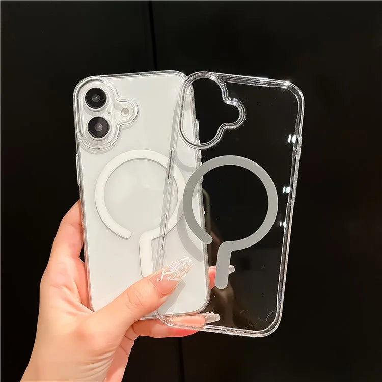 For iPhone 16 Plus Case Compatible with MagSafe Protective TPU+PC Phone Cover