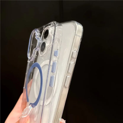 For iPhone 16 Plus Case Compatible with MagSafe Protective TPU+PC Phone Cover