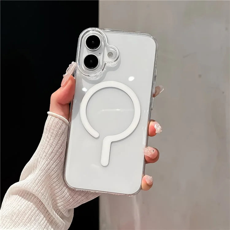 For iPhone 16 Case Compatible with MagSafe Protective TPU+PC Phone Cover