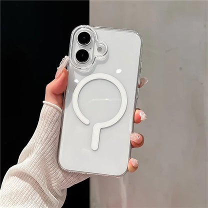 For iPhone 16 Case Compatible with MagSafe Protective TPU+PC Phone Cover
