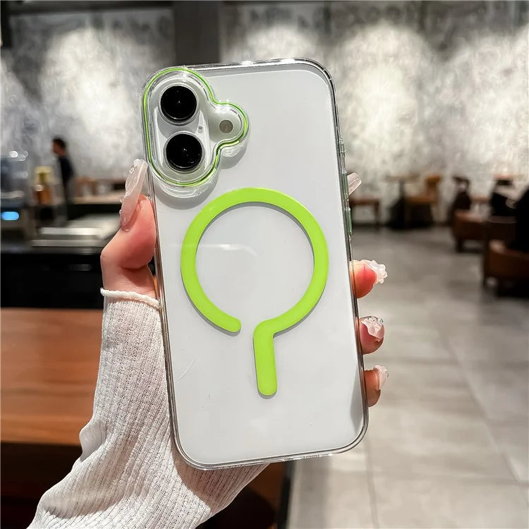 For iPhone 16 Case Compatible with MagSafe Protective TPU+PC Phone Cover