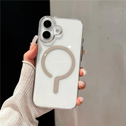 For iPhone 16 Case Compatible with MagSafe Protective TPU+PC Phone Cover
