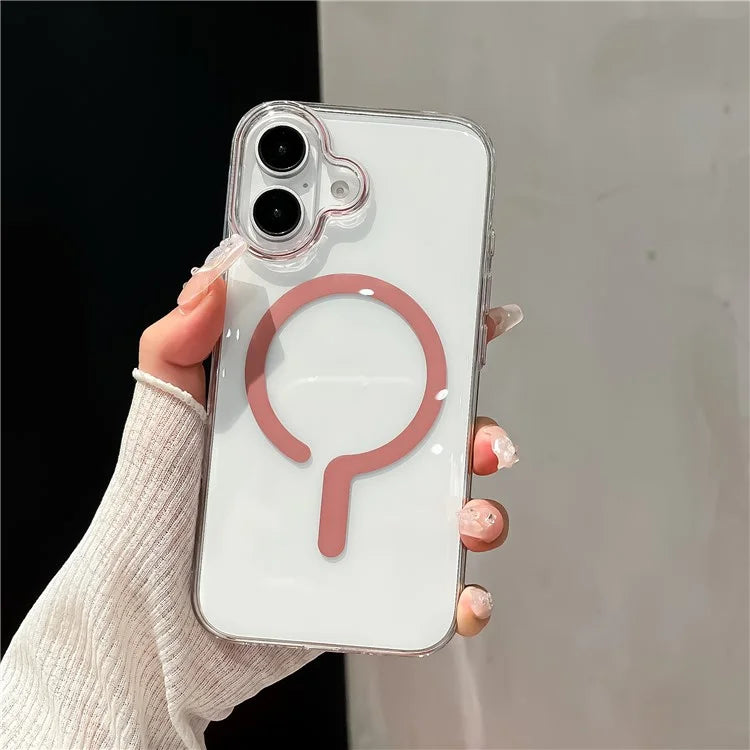 For iPhone 16 Case Compatible with MagSafe Protective TPU+PC Phone Cover