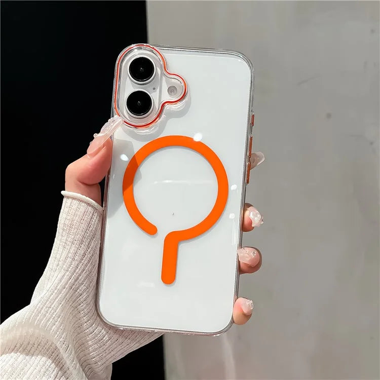 For iPhone 16 Case Compatible with MagSafe Protective TPU+PC Phone Cover