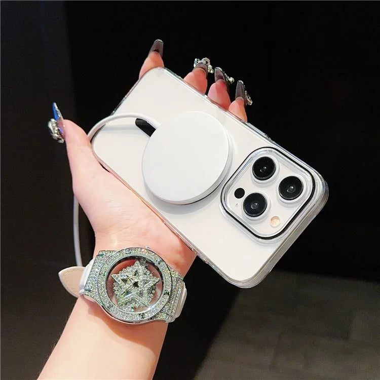 For iPhone 16 Pro Max Case Compatible with MagSafe Protective TPU+PC Phone Cover