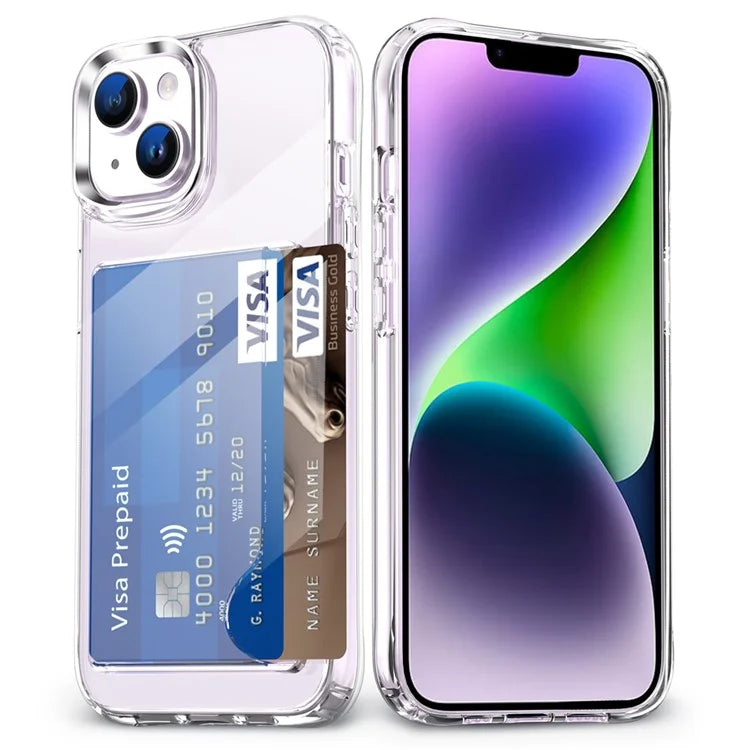 For iPhone 15 Case Protective TPU Phone Cover with Card Holder