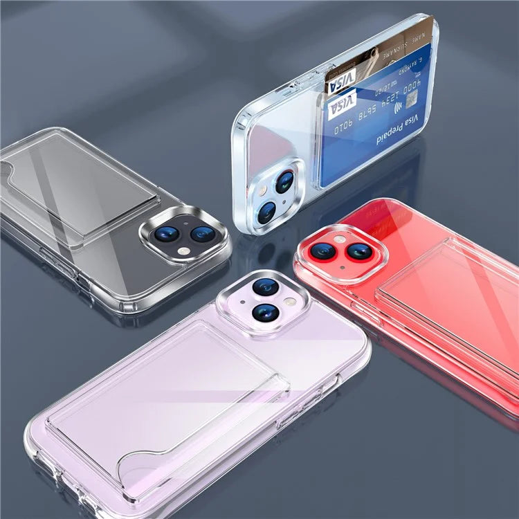For iPhone 15 Case Protective TPU Phone Cover with Card Holder