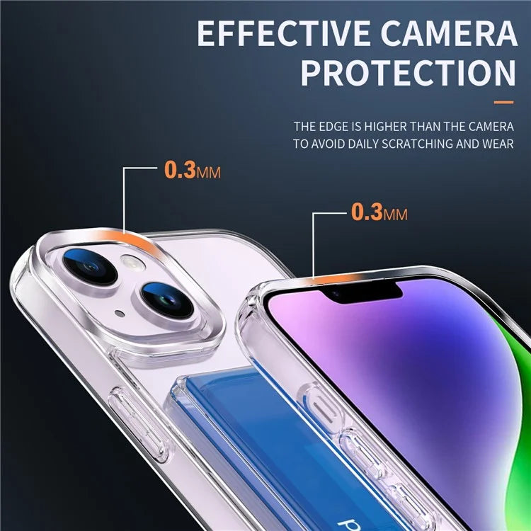 For iPhone 15 Case Protective TPU Phone Cover with Card Holder