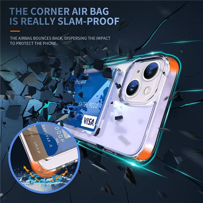 For iPhone 15 Case Protective TPU Phone Cover with Card Holder
