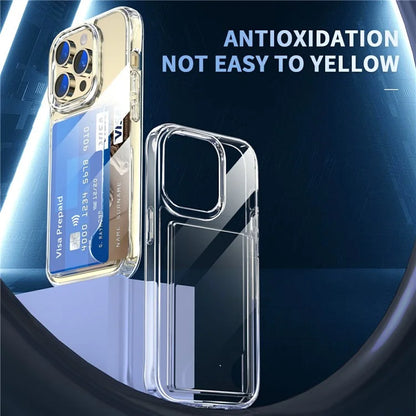 For iPhone 15 Pro Case Protective TPU Phone Cover with Card Holder
