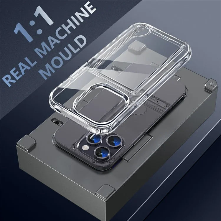 For iPhone 15 Pro Case Protective TPU Phone Cover with Card Holder