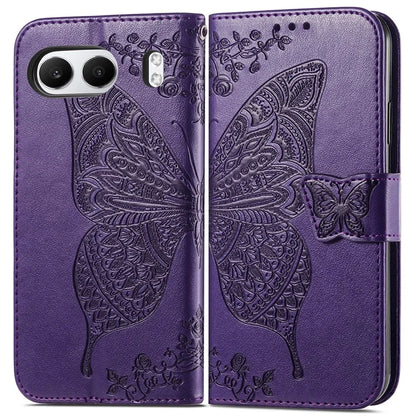 For OnePlus Nord 4 Case PU Leather Wallet Phone Cover Butterfly Pattern