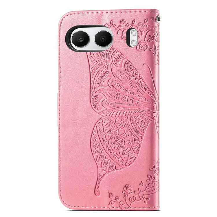 For OnePlus Nord 4 Case PU Leather Wallet Phone Cover Butterfly Pattern