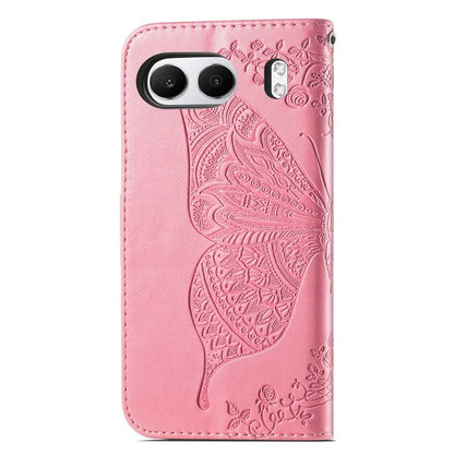 For OnePlus Nord 4 Case PU Leather Wallet Phone Cover Butterfly Pattern