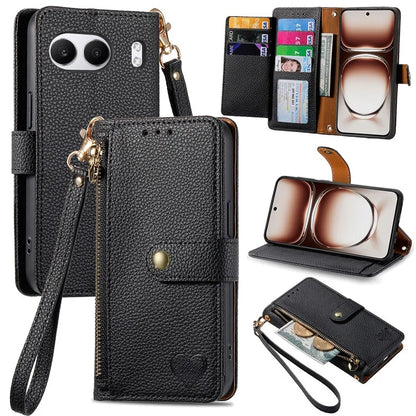 For OnePlus Nord 4 Case RFID Blocking Zipper Pocket Leather Wallet Phone Cover
