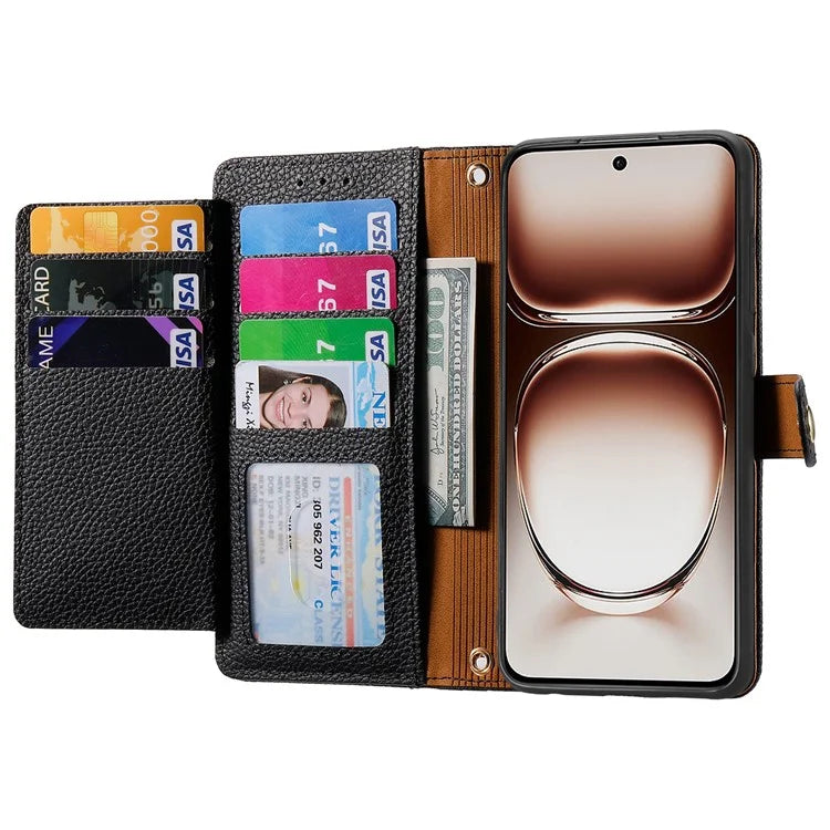 For OnePlus Nord 4 Case RFID Blocking Zipper Pocket Leather Wallet Phone Cover