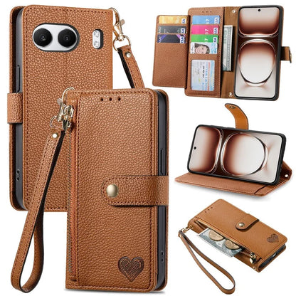For OnePlus Nord 4 Case RFID Blocking Zipper Pocket Leather Wallet Phone Cover
