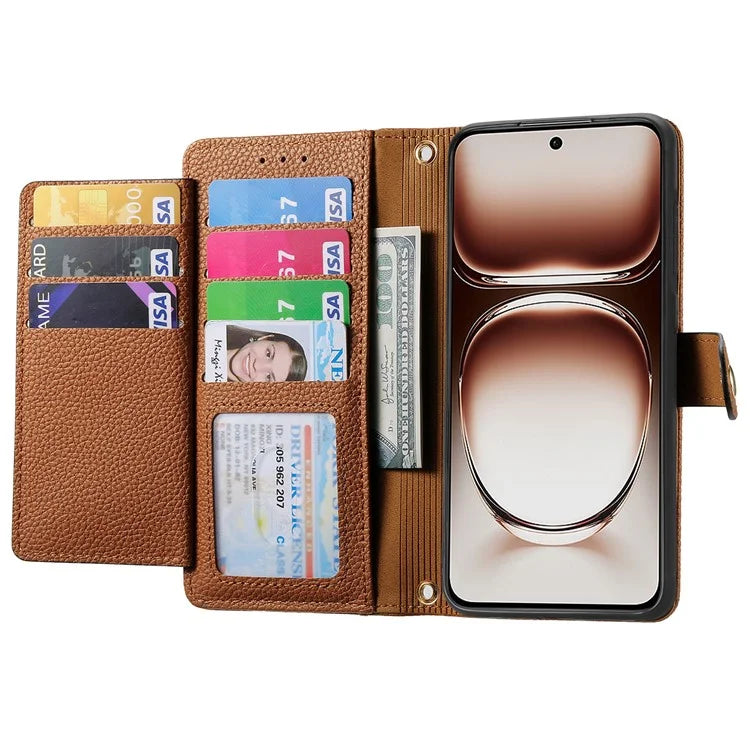 For OnePlus Nord 4 Case RFID Blocking Zipper Pocket Leather Wallet Phone Cover
