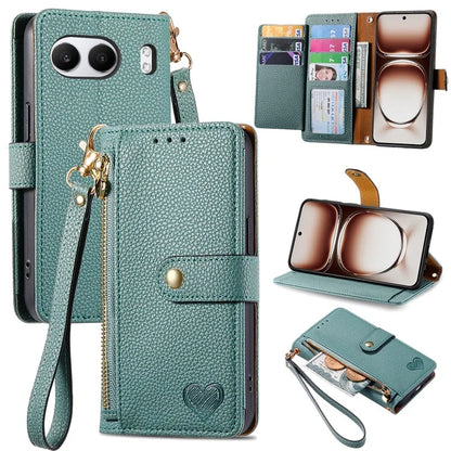 For OnePlus Nord 4 Case RFID Blocking Zipper Pocket Leather Wallet Phone Cover