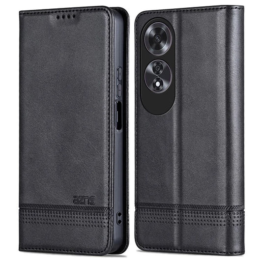 AZNS For Oppo A60 4G Case Cowhide Texture PU Leather Wallet Phone Cover