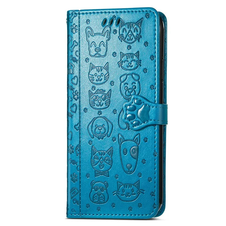 For HMD Pulse Pro Case Leather Wallet Flip Phone Cover Cute Cat Dog Pattern