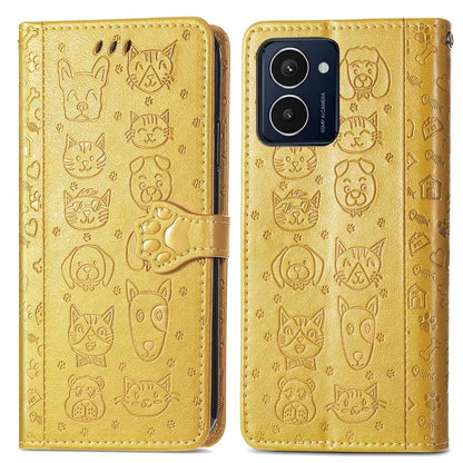 For HMD Pulse Pro Case Leather Wallet Flip Phone Cover Cute Cat Dog Pattern
