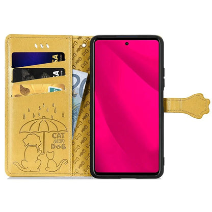 For HMD Pulse Pro Case Leather Wallet Flip Phone Cover Cute Cat Dog Pattern