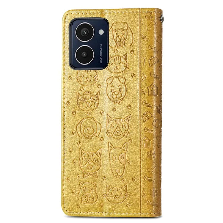 For HMD Pulse Pro Case Leather Wallet Flip Phone Cover Cute Cat Dog Pattern
